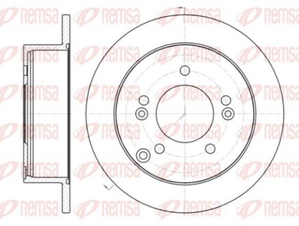 Диск гальмівний задній HYUNDAI Tucson,Sonata V, Kia Magentis REMSA 61399.00