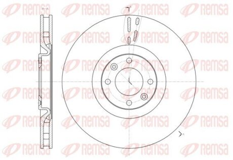 CITROEN Диск гальмівний передній DS4/DS5 11- REMSA 61470.10
