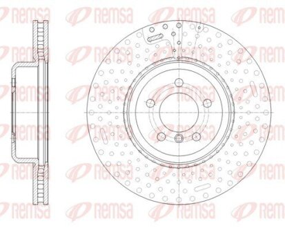 BMW Диск гальмівний передній 3/F30 REMSA 61651.10