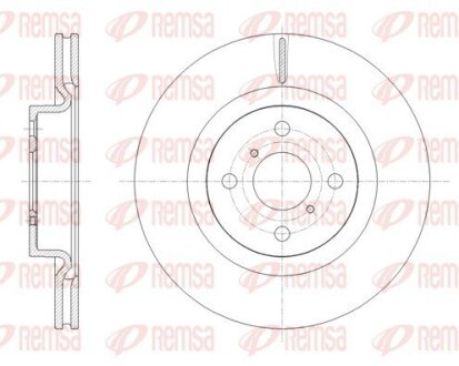 Диск гальмівний передній TOYOTA YARIS -18 REMSA 61656.10