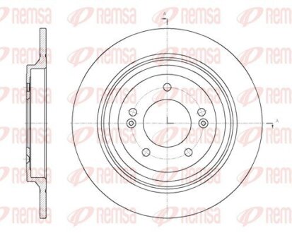 HYUNDAI диск гальм. задній TUCSON -20 REMSA 61780.00