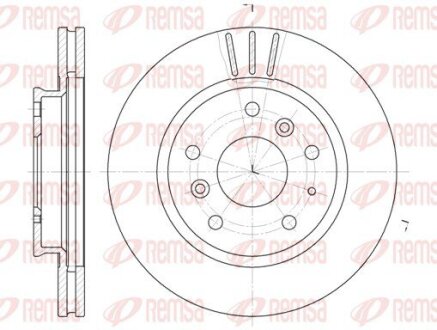 MAZDA Диск тормозной передний 626 1.8-2.2 87- REMSA 6237.10