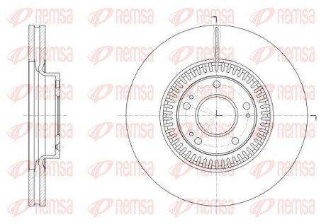 Диск гальмівний передн. GENESIS 3.8 GDI REMSA 62525.10