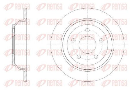 FORD Диск гальмівний задній PUMA (J2K, CF7) 1.0 EcoBoost REMSA 62538.00