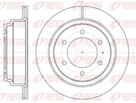 Диск гальмівний задн. (вентил.) OPEL Frontera, Monterey REMSA 6515.10