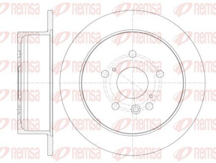 TOYOTA гальмівний диск задн. Lexus RX 03- REMSA 6911.00