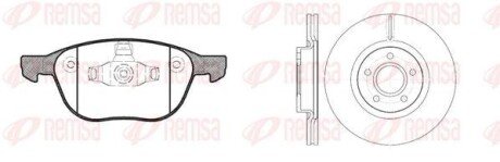 Комплект: 2 диска+ 4 колодки гальмівних REMSA 81082.01 (фото 1)