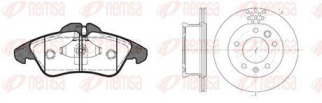 Комплект: 2 диска+ 4 колодки гальмівних REMSA 8578.01