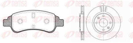 Комплект: 2 диска+ 4 колодки гальмівних REMSA 8840.02