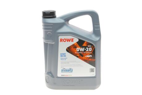 Олива моторна HIGHTEC SYNT RS HC SAE 0W-20 (5 L) ROWE 20134-0050-99