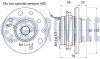 OPEL підшипник передній маточини (5отв.) з датчиком ABS Astra H 04-. RUVILLE 221148 (фото 2)