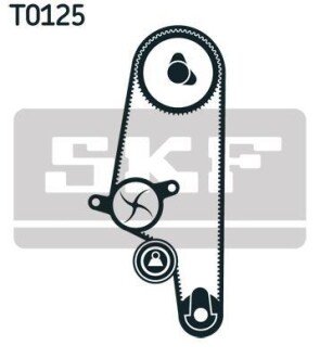 К-кт ГРМ (ремінь + ролик натягу+болт) VW Polo,Seat 97- SKF VKMA 01107 (фото 1)