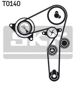 К-кт. ГРМ (рем.+2шт. ролика+помпа) FIAТ Doblo 1.9 D SKF VKMC 02198