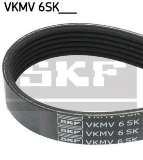 Ремінь П-клиновий 6EPK873 (Elastic) CITROEN Jumper 2.2HDI SKF VKMV 6SK873