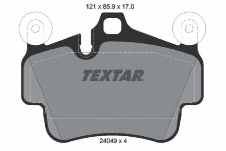 Комплект гальмівних колодок TEXTAR 2404901