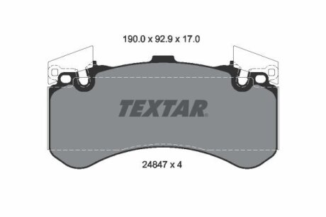 Комплект гальмівних колодок TEXTAR 2484701