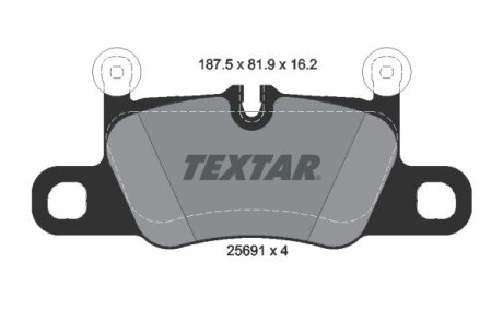 Комплект гальмівних колодок TEXTAR 2569101