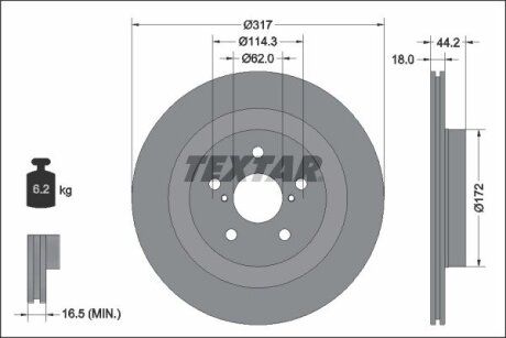 Диск гальмівний TEXTAR 92343103