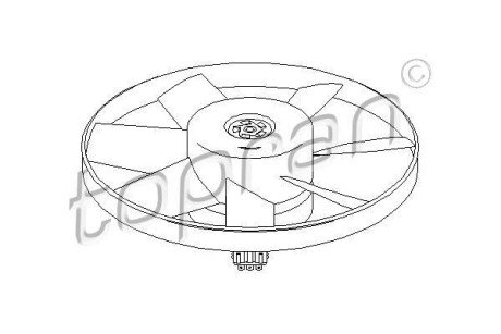 Вентилятор, охолодження двигуна TOPRAN / HANS PRIES 107716