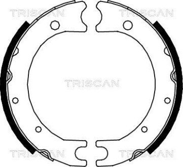 Комплект гальмівних колодок, стоянкове гальмо TRISCAN 810013036 (фото 1)