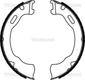 Комплект гальмівних колодок, стоянкове гальмо TRISCAN 810080007