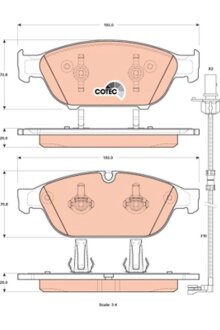 Комплект гальмівних колодок - дискові TRW GDB1897