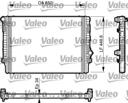 Радіатор охолодження двигуна Valeo 735548