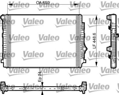 Радіатор системи охолодження Audi A3/Q3/Seat Leon/GolfVII Valeo 735549 (фото 1)