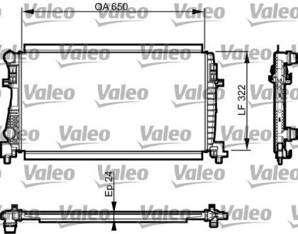 Радіатор охолодження двигуна Valeo 735557