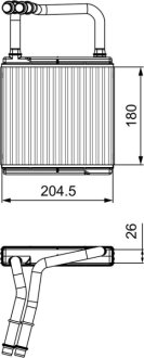 Радіатор (теплообмінник) опалення салону Valeo 811526 (фото 1)