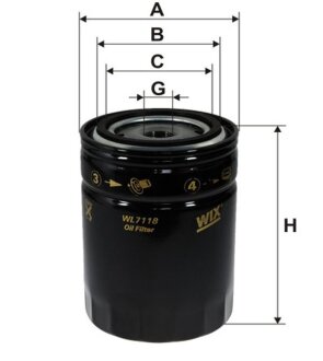 ФІЛЬТР ОЛИВИ WIX FILTERS WL7118