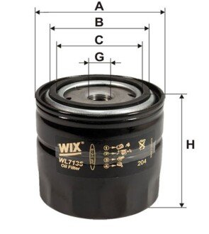 Оливний фільтр WIX FILTERS WL7135