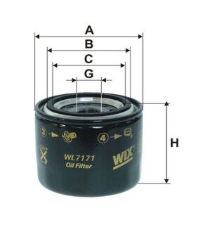 Оливний фільтр WIX FILTERS WL7171