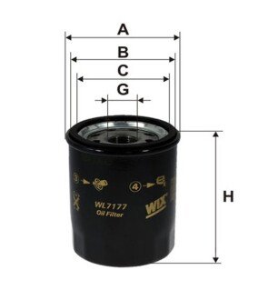 Оливний фільтр WIX FILTERS WL7177