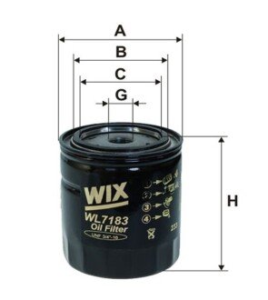 Оливний фільтр WIX FILTERS WL7183