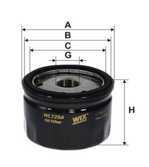 Оливний фільтр WIX FILTERS WL7254