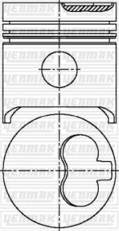 Поршень с кольцами і пальцем (размер отв. 83 / STD) CITROEN 1.9D (4цл.) (XUD 9, XUD 9 A) YENMAK 31-03879-000