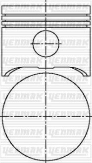 Поршень з кільцями і пальцем (размір отв. 84,00/STD) CITROEN C25 1.8, PEUGEOT 504/505/J5/J7 1,8 (XM 7 P/T) YENMAK 31-03881-000