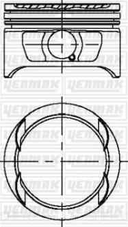 Поршень с кольцами і пальцем (размер отв. 86.5 / +0.5) OPEL ASTRA F 2.0 (4цл.) (20 XE, C 20 XE) YENMAK 31-04225-050