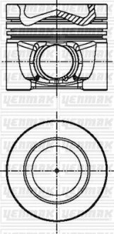 Поршень с кольцами і пальцем (размер отв. 81.01/STD) VW T-V/VI, Amarok, Golf V/VI/Plus, 2.0TDI 05-, AUDI, SKODA, (CBBB) YENMAK 31-04341-000 (фото 1)