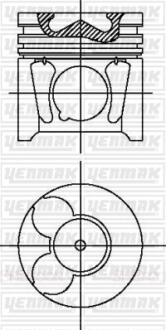 Поршень с кольцами і пальцем (размер отв. 85,60/ +0,60) CITROEN Jumper/Berlingo 2.0HDI 99- (RHR (DW10BTED4) FORD Kuga/Focus/C-Max 2.0TDCi 03- (G6DA/G6DB/G6DD) YENMAK 31-04497-060