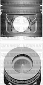 Поршень с кольцами і пальцем (размер отв. 84 / STD) (N 47TU) YENMAK 31-04616-000