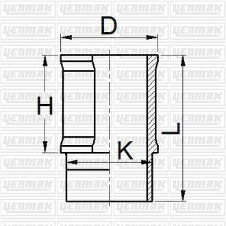 Гільза циліндра CITROEN 1.4 (размер отв. 75 / STD)(205 GR-405-309-306) YENMAK 51-05873-000