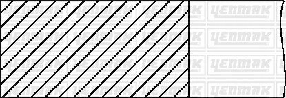 Комплект поршневих кілець (на 1 поршень) (81,01/STD) (1,75/2,0/3,0) AUDI, VW 2,0TDI 03- YENMAK 91-09298-000 (фото 1)