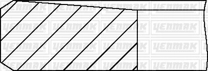 Комплект поршневих кілець (на 1 поршень) FORD C-MAX 1.5TDCi (73,5/STD) (2/2/2) YENMAK 91-09456-000 (фото 1)