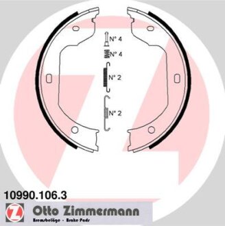 Колодки гальмівні барабанні к-кт ZIMMERMANN 109901063