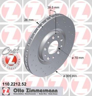 Диск гальмівний SPORT Z ZIMMERMANN 110221252