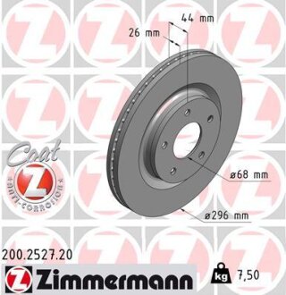 Диск гальмівний ZIMMERMANN 200252720