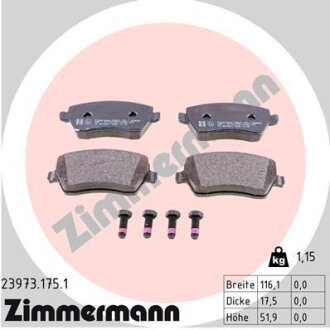 Комплект гальмівних колодок ZIMMERMANN 23973.175.1