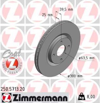 Диск гальмівний ZIMMERMANN 250.5713.20